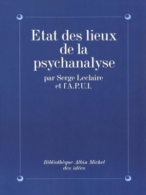 cover image of État des lieux de la psychanalyse